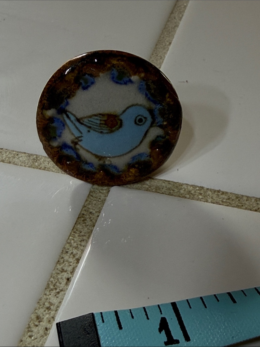 Ken Edwards Mexican TONALA POTTERY El Palomar drawer pull 🐈‍⬛